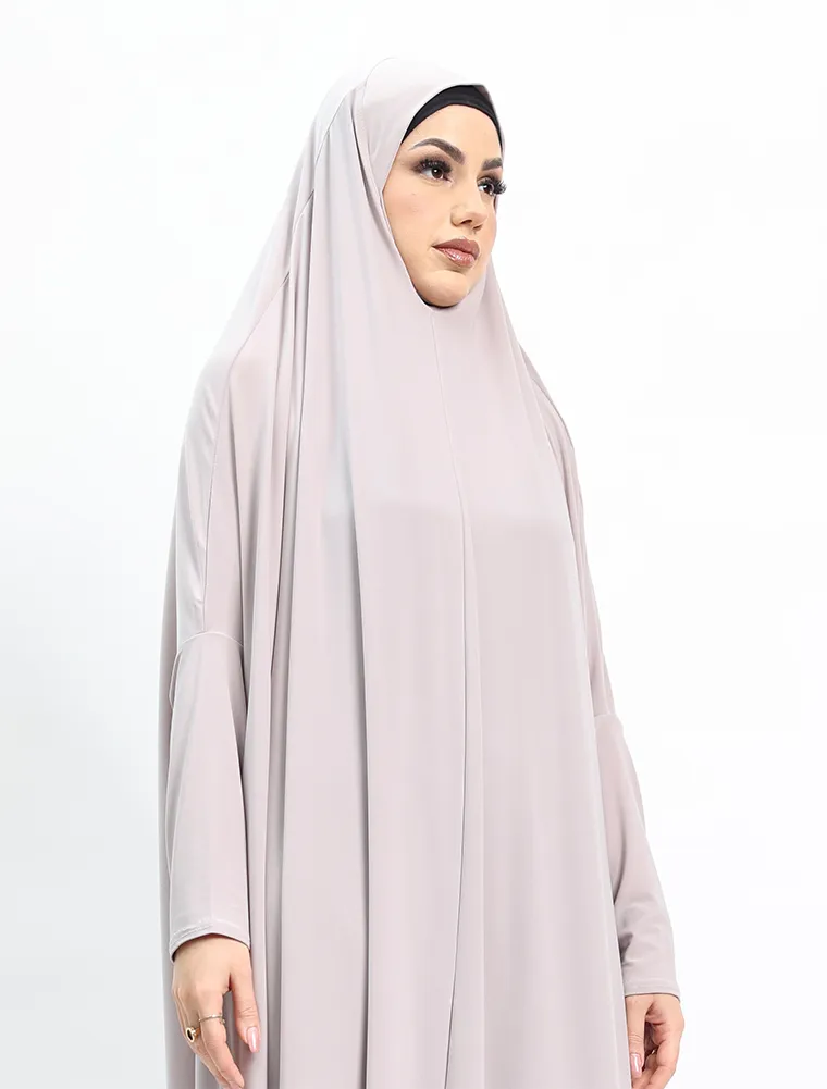 Silver Jersey Jilbab